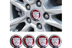 SFEG 4PC Set fit for Cat Center Wheel Hub Caps fit for S Type X Type XJR XF XJ XK 59MM (RED)