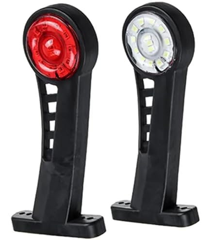 Generico 2 Pz Luci Di Posizione Laterali Led Rosso Bianco Fanale - 4