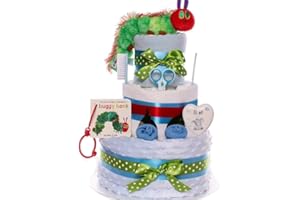 My Kind of Gift The Very Hungry Caterpillar Nappy Cake, Newborn Boy Gift, 1 Count, Disposable, Cotton Lining, Fecal Protection, Newborn Size
