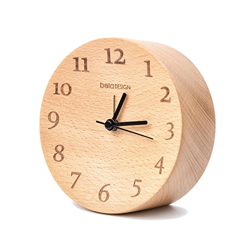 Beladesign Buche Nussbaum Holz Concave Wecker Buche (Buche)