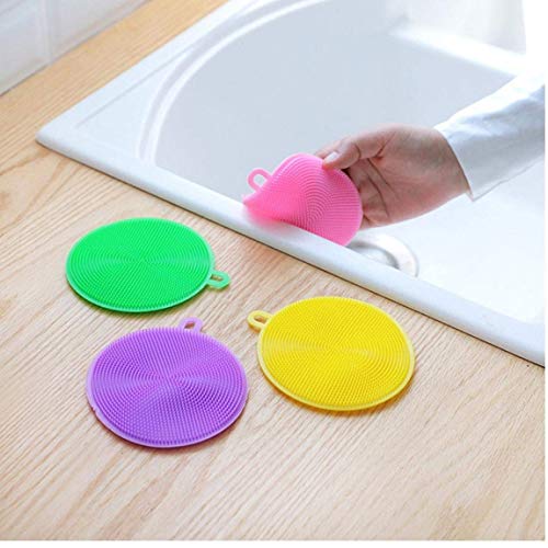 Ouken 8pcs Pulizia della Cucina Antibatterico Strumento Pennello in Silicone Spugna Pan spazzole da Cucina Spugne Cleaner
