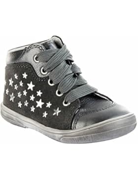 Richter Kinder Lauflerner Velour Metallicleder Grau Mädchen-Schuhe 0322-833-9600 Altsilber Dandi S