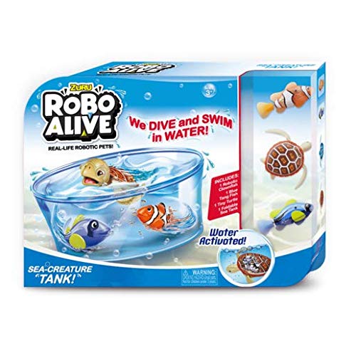 Preisvergleich Produktbild Robo Alive – Aqarium Spielset mit 3 x wasseraktivierten Robo Meereslebewesen