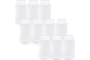 LEPEVNEY 250ml/8.5oz Plastic Bottles Lab Chemical Reagent Bottle - Wide Mouth, Secure Sample Sealing, Liquid Storage Container 10 Pcs