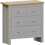 Vida Designs Kommoden & Sideboards, MDF, Spanplatte und Melaminfurnier, Grau, Standard