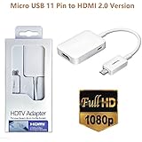 MYCS Micro USB MHL to HDMI Cable HDTV Adapter for Samsung Galaxy S5 S4 S3 &amp; Note 2 , 3 , 4 UK