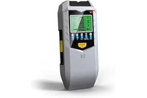 BOWEICORE Buscador de conductores, detector de localización 5 en 1 con pantalla LCD y alarma acústica, buscador de estudios multifuncional para encontrar tuberías metálicas, vigas de madera, y cables eléctricos