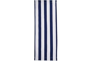 YUETTYY Lot de 2 toiles de rechange, 120 x 44 cm, rayures bleues et blanches, chaise longue de plage, chaise longue inclinable, chaise longue d'extérieur pour bronzer, jardin, cour (1 pièce)