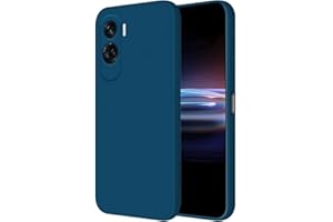 HONLEN Funda Compatible para Honor 90 Lite 5G Case, (6.7" Inches) Líquida TPU Silicona Cover con Anti-Rasguño, Cáscara Suave Cubierta Azul Zafiro