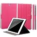 Produktbild Samsung Galaxy Tab S2 9.7 | iCues Manzano Tasche | 360° Standfunktion Peacock Pink | Premium Stand Extra Leicht sehr Dünn Leder - Imitat Book Klapphülle Schutz Etui zum aufklappen Flip Case Schutzhülle Booklet Hülle Wallet
