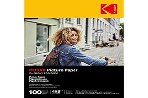 KODAK - 100 ark fotopapper, 230 g/m², glänsande, format A6 (10 x 15 cm), bläckstråleutskrift – 9891164