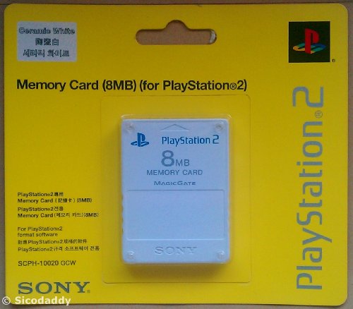 Preisvergleich Produktbild Offizielles Sony PS2 Keramik weiß Memory Card (8MB)