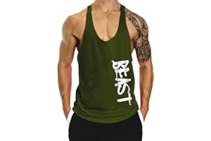WAZZAP Beast Camiseta de Tirantes Hombre Sin Mangas de Algodón Gimnasio Tank Top Fitness Deportiva T-Shirts