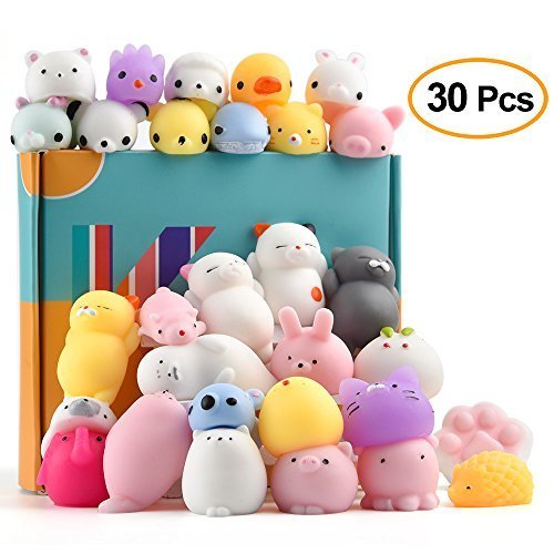 30 unids mochi animal squishies juguetes kawaii squishy panda gato paw lindo mini apretón squeeze bolas de estrés bola juguetes para niños adultos fiesta de cumpleaños bolsas favor regalos