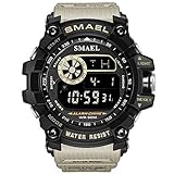 Adisaer Digitale Armbanduhr Herren Wasserdicht Digitale Uhr Herrenuhr Khaki Dunkel Grün Outdoor Sportuhr Armbanduhr Automatikuhr
