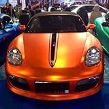 orange metallic lack Gegossene Wrappingfolie mit seidenmatter Oberfläche.