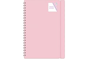 DESIGNGROUP A5 Twinwire Wiro Bound Pastel Notebook Ruled Paper Pad (Pastel Pink)