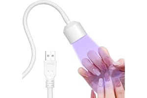 LOPHE Lampa do paznokci, Suszarka do paznokci UV, 3W USB lampa półtrwała obrotowa 360° Żel LED na szyję łabędzia szyja, prezent dla kobiet