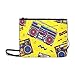 Produktbild WYYWCY Retro Pop Eighties Boombox Radio Benutzerdefinierte hochwertige Nylon Slim Clutch Crossbody Bag Umhängetasche