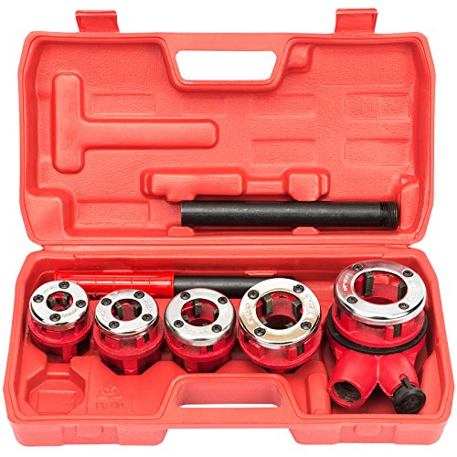 Preisvergleich Produktbild Schneidkluppensatz 8tlg Gewindeschneider Rohrschneider Schneideisen 10431