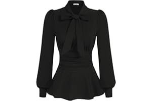 GRACE KARIN Damska bluzka elegancka damska bluzki topy elegancka koszulka z długim rękawem CL1476