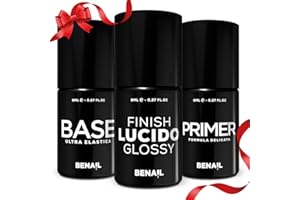 BENAIL PROFESSIONAL Benail | Gel Unghie Ricostruzione, TPO Free, Kit preparatori e sigillante Primer unghie gel, Base Semipermanente, Top Coat Semipermanente per Smalto Semipermanente, Gel Ricostruzione Unghie