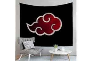 tshy Anime Akatsuki Uchiha Itachi Tapisserie Multicolore Anime Tenture Murale pour Fête Garçons Chambre Décoration Cadeau D'anniversaire 90x100CM