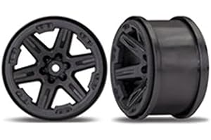 TRAXXAS - Felgen, Rustler 4X4 2.8 schwarz (2) - TRX6772