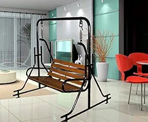 Kaushalendra Swing Chair with Stand Indoor Swings Jhula Iron Pipe for Indoor use 300 kg Capacity