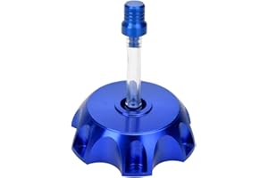 HIAORS CNC Aluminum Gas Fuel Tank Cover Cap with Breather Valve For 50cc 70cc 90cc 110cc 125cc 140cc 150cc 160cc SSR Pit Dirt Motor Bike Blue