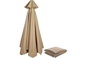 NAFGQIY Sonnenschirm Ersatzbezug 3m/270cm/2m/230cm/250cm 8 Streben/6 Streben Anthrazit/Blau/Grau/Rot/Beige, Sonnenschirm Stoff Uv Schutz 80 Windfest Stabil Strand Terrasse Garten Sonnenschirm Ersatzteile