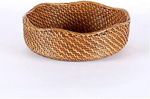 Creative rattan round fruit plate, bread storage box, snack basket