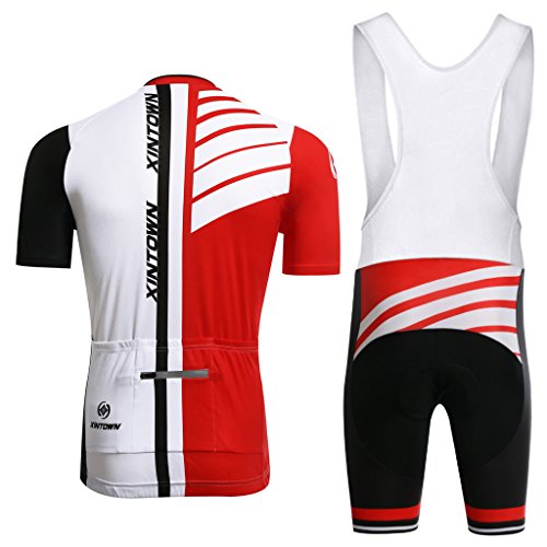 Skysper Herren Radtrikot Set Stilvolle Bequeme Kurzarm Radsportbekleidung + Fahrradhose - 2