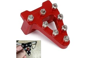 JFGRACING JFG RACING Aluminum Billet Universal Rear Brake Pedal Lever Step Tip Replacement For Dirt Bikes - Red
