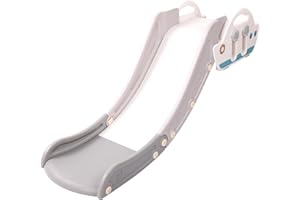 Diegimr Couch Slide for Kids, 51.18 Inch Stable Toddler Slide Indoor with Adjustable Armrest Simple Ship Style Stair Slide for Bed Sofa Table Easy to Install (White)