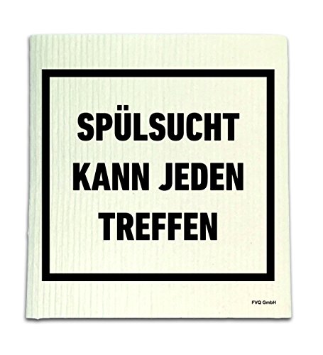 Preisvergleich Produktbild Spüllappen Spültuch mit Spruch (Spülsucht)