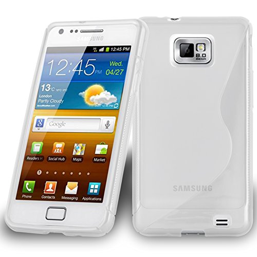 Samsung Galaxy S2   S2 PLUS Funda Super Delgada de Silicona TPU en SEMI TRANSPARENTE de Cadorabo  Dise  o S      Cubierta Protectora Ligera Flexible con Antichoque para Tel  fono M  vil     Gel Protecci  n Carcasa Case Cover