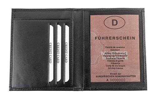 Preisvergleich Produktbild ECHTLEDER AUSWEISTASCHE KARTENETUI AUSWEISMAPPE KREDITKARTENETUI AUSWEISBÖRSE AUSWEISMÄPPCHEN ETUI LEDER KFZ SCHEINHÜLLE