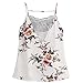Produktbild Aberimy Damen Sommer Oberteile Tops Frauen T-Shirt Mode Spitze Blumendruck Camisole Elegant Strappy Lose Stickerei V-Ausschnitt Ärmellos Trägertop Weste Tanktops Trägershirt Bluse Shirt