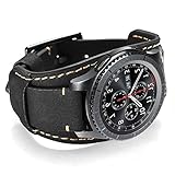 Perfektes Design: Das 20 mm Lederarmband ist kompatibel mit Samsung Galaxy Watch 42mm SM-R810/R815, Samsung Galaxy Watch Active 40mm R500, Samsung Gear Sport SM-R600, Samsung Gear S2 Classic (SM-R732 & SM-R735), Garmin Vivoactive 3, Ticwatch E/2 and Pebble Time Round 20mm etc... jeder Uhr mit einer Breite von 20mm. Anwendbares Handgelenk: 6.3