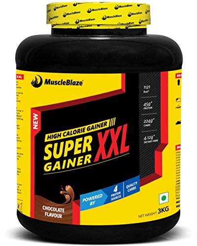 MuscleBlaze Super Gainer XXL Chocolate, 3 kg / 6.6 lb RS.1959 (30.00% Off) - Amazon