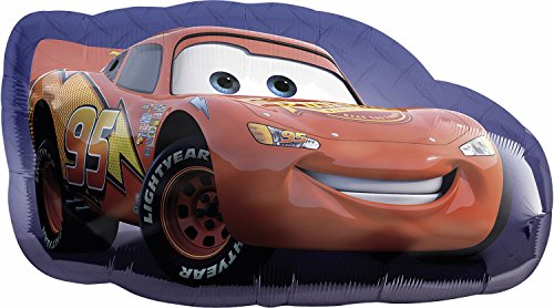 Anagram 1296801 - Party und Dekoration - Folienballon Super Shape - Disney Cars - Lightning McQeen, circa 76 x 43 cm