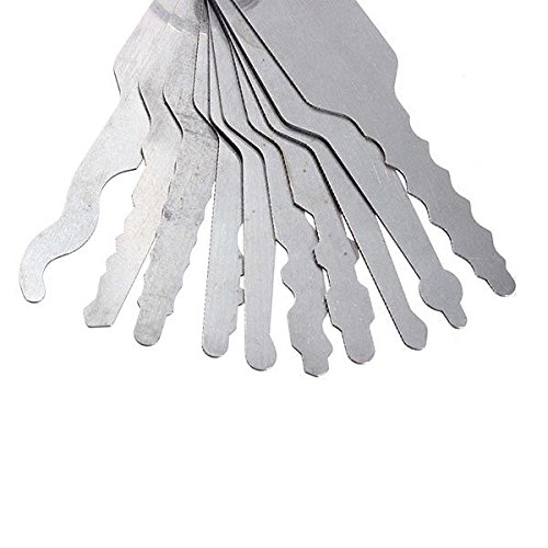 10pcs Jiggler Keys Verschluss Auswahl für doppelseitige Verschluss Verschluss Auswahl Werkzeug - 2