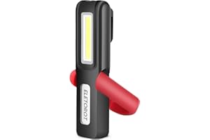 ELETOROT Rechargeable LED Torch, Emergency Lights for Home, Magnetic Flashlight Inspection Lamp, COB Work Light with Battery Indicator, Mechanic Tools for Workshop, Workbench, Auto Repairing, Emergency Use