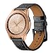 Produktbild BZLine Armband | Leder Ersatz Uhrenarmband | Für Samsung Galaxy Watch 42 mm/46 mm Smartwatch Bluetooth | Nagelneu und Hohe Qualität | Einfach zu Justieren (Schwarz, 42 mm)