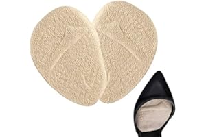 Coussinet Avant-pied,Doact 2 Paires Semelles Avant-pied en Silicone, Semelle Auto-Adhésif pour Talons Hauts, Soulager la Douleur de l’Avant-Pied pour Femmes Porter (couleur de la peau)