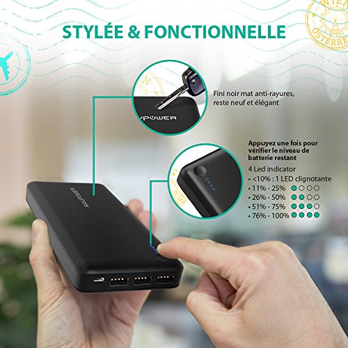 Batterie Externe 26800mAh RAVPower 3 Ports USB Chargeur Portable Li-polym re Autoris en Avion Sortie Totale 5 5A Entr e 2A avec Technologie iSmart 2 0 pour iPhone iPad Galaxy S8 etc - Noir reviews Batterie Externe 26800mAh RAVPower 3 Ports USB Chargeur Portable Li-polym re Autoris en Avion Sortie Totale 5 5A Entr e 2A avec Technologie iSmart 2 0 pour iPhone iPad Galaxy S8 etc - Noir