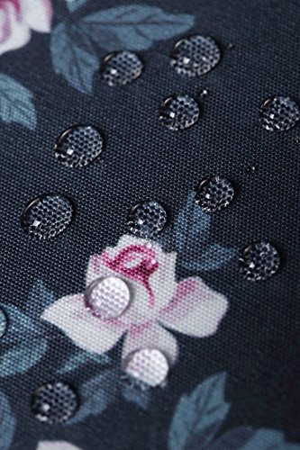 HotStyle DISA Fashion Blumen Damen Laptop Rucksack 14 zoll  44x27x17cm  - Rose Grau