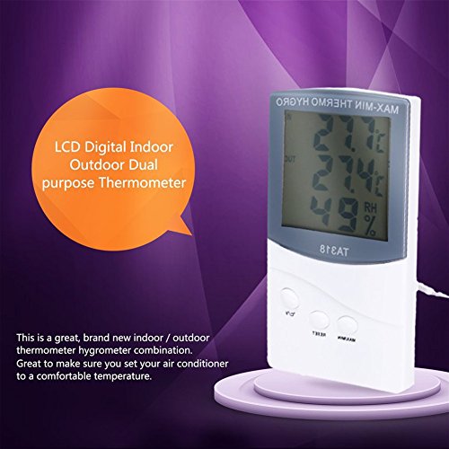 Preisvergleich Produktbild Digital LCD Innen / Außen-Thermometer hygrometermperature Luftfeuchtigkeit Meter
