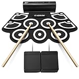 ♬Faltbar & tolles Geschenk: Dieses E-Drum-Kit ist kompakt und einfach zu tragen. Es ist geeignet für Kinder, Anfänger und professionelle Erwachsene, um Leistung und Gruppenspiel zu spielen, auch ganz besonders mit dem Vater und Sohn zusammen, Portable Roll-up-Design, gut für die Reise, Wenn Sie andere nicht stören möchten, können Sie Kopfhörer tragen, wenn die Trommel spielen.